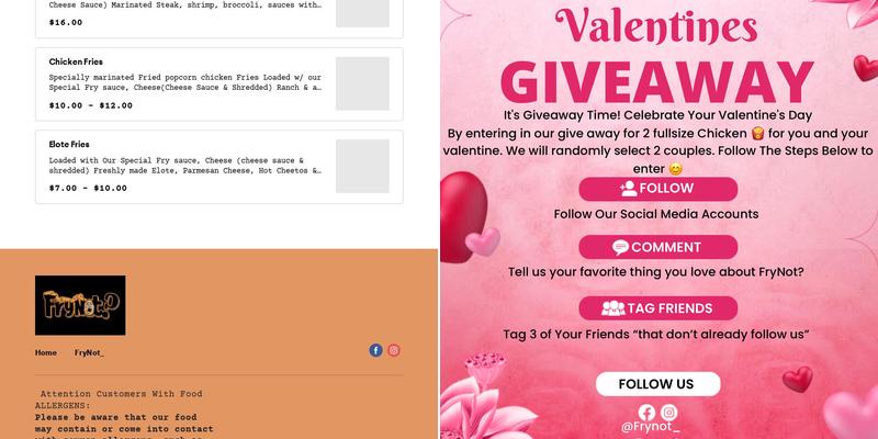 FryNot? Menu