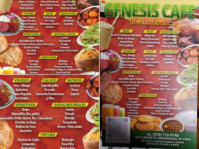 Genesis Café Restaurant 23 Menu