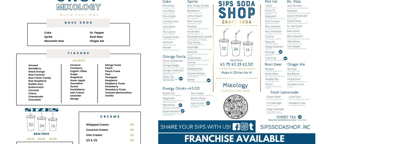 Sips Soda Menu