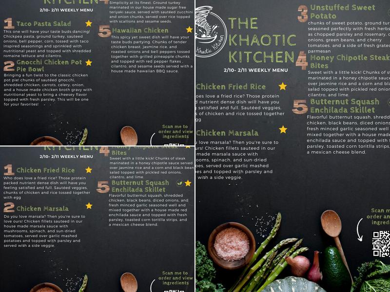 Khaotic Kitchen Menu