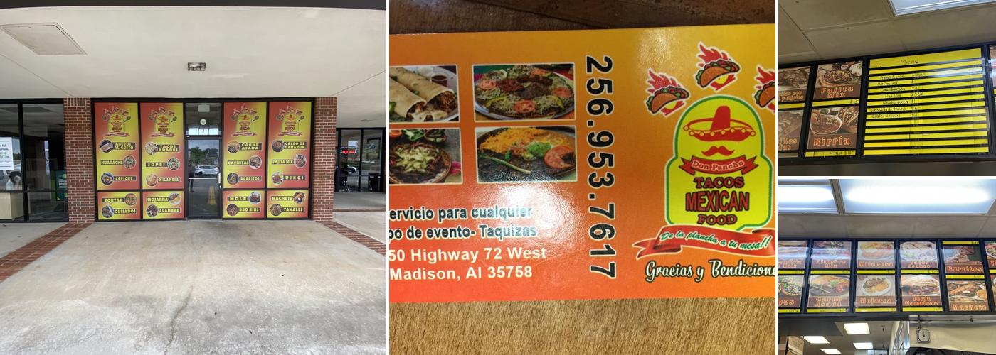 Taqueria don pancho Menu