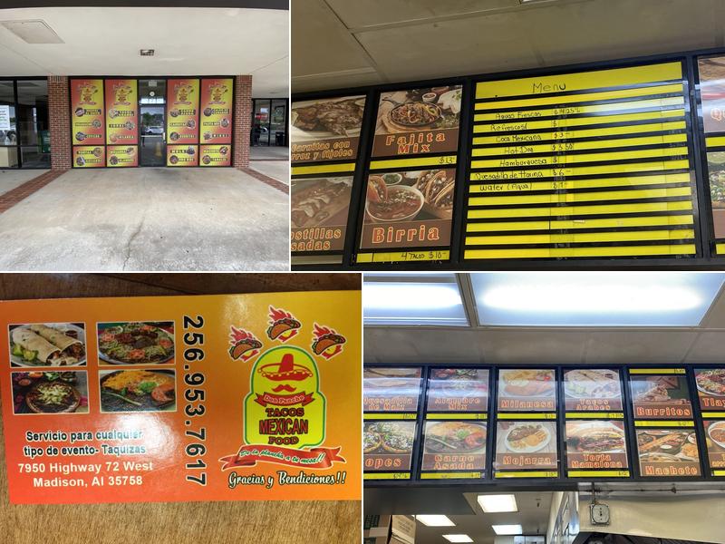 Taqueria don pancho Menu