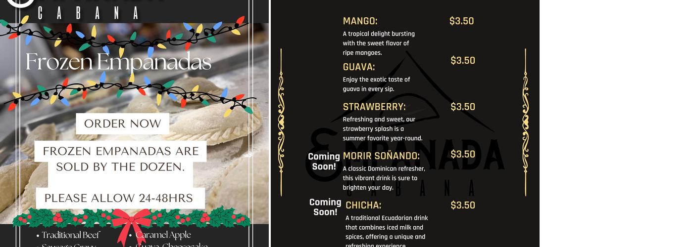 Empanada Cabana Menu