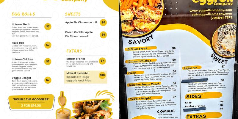 Eggroll Menu