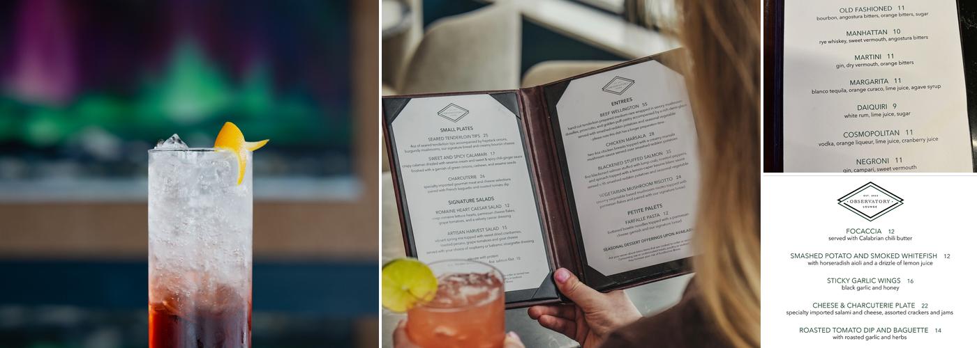 Observatory Lounge Menu
