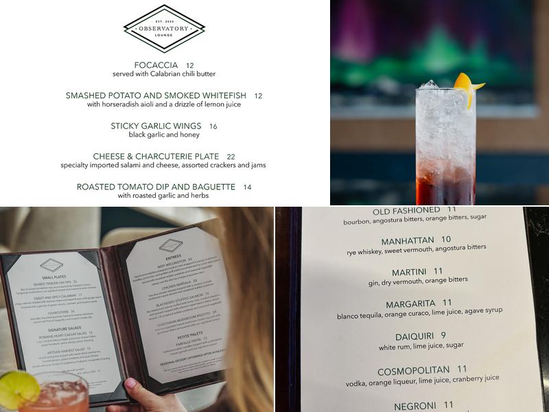 Observatory Lounge Menu