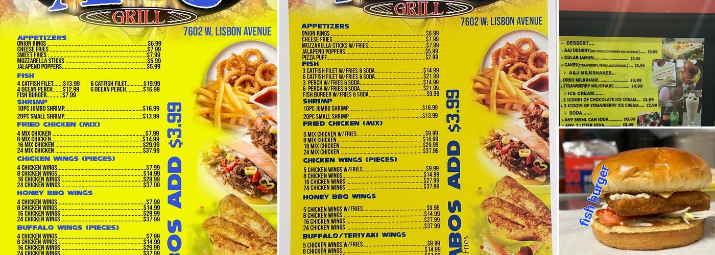 A & J Grill Menu