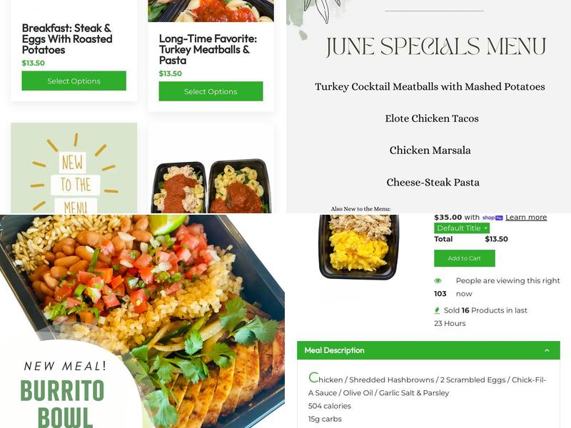 Macro Made Meals Menu