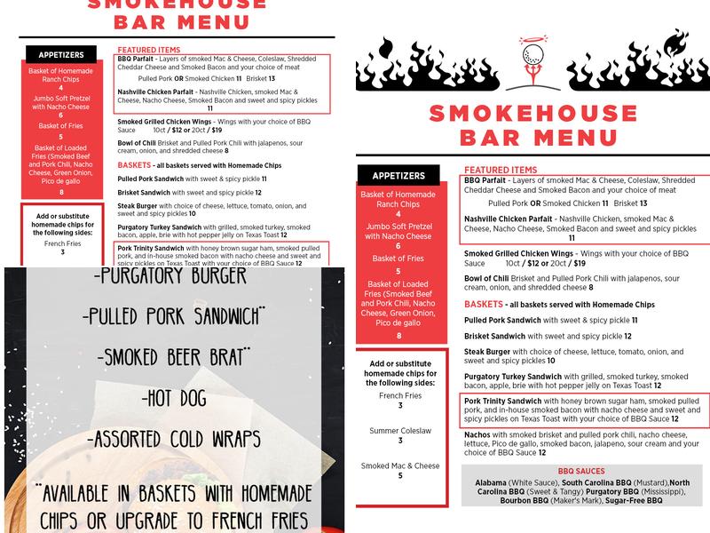 Confessional Smokehouse Menu