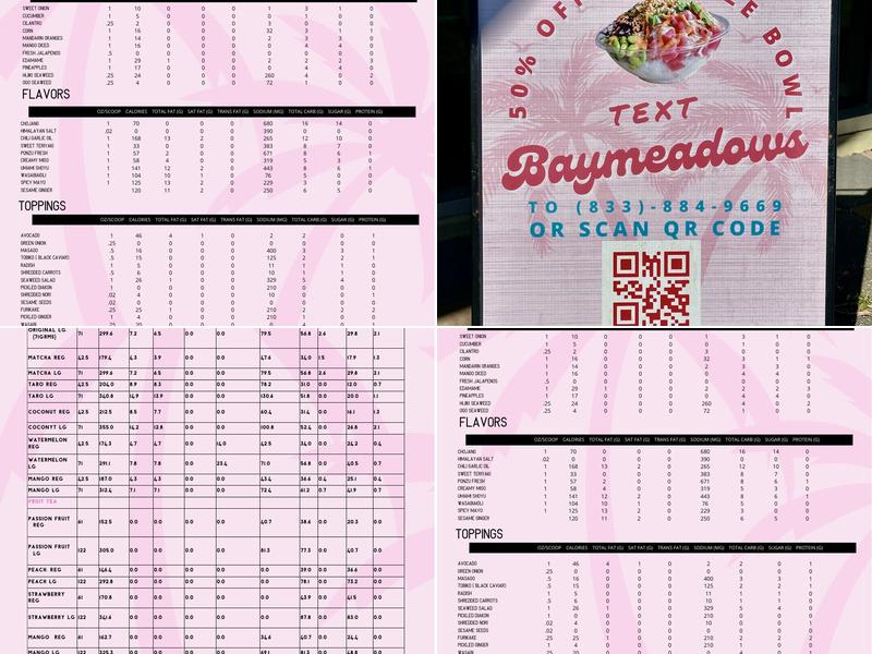 Pokemoto Baymeadows Menu