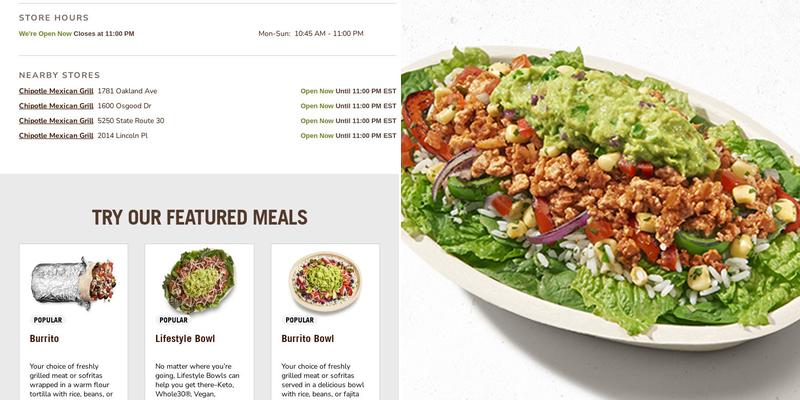 Chipotle Mexican Grill Menu