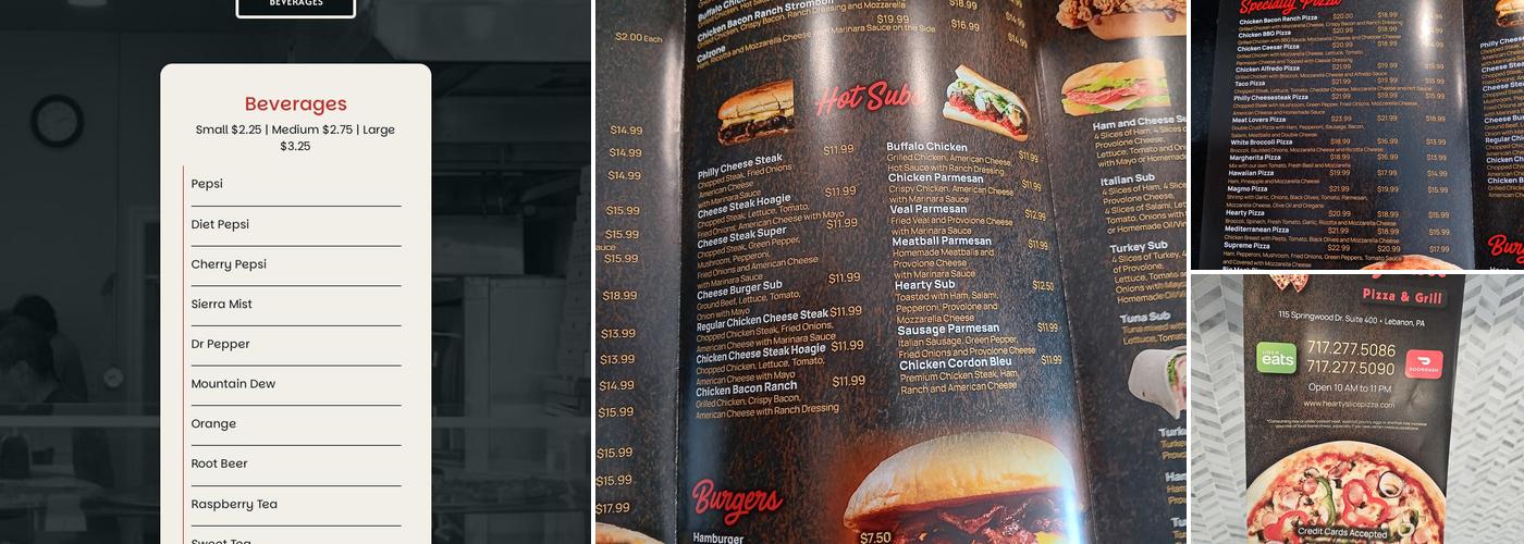 Hearty Slice Menu