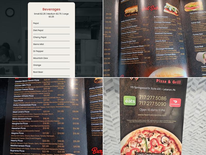Hearty Slice Menu