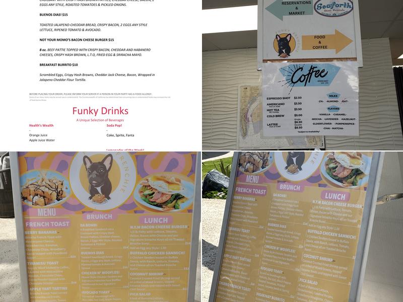 The Funky Frenchie Menu