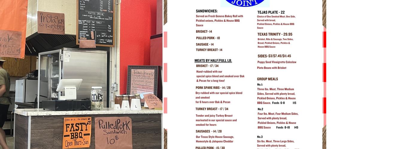 Fasty’s BBQ Joint Menu
