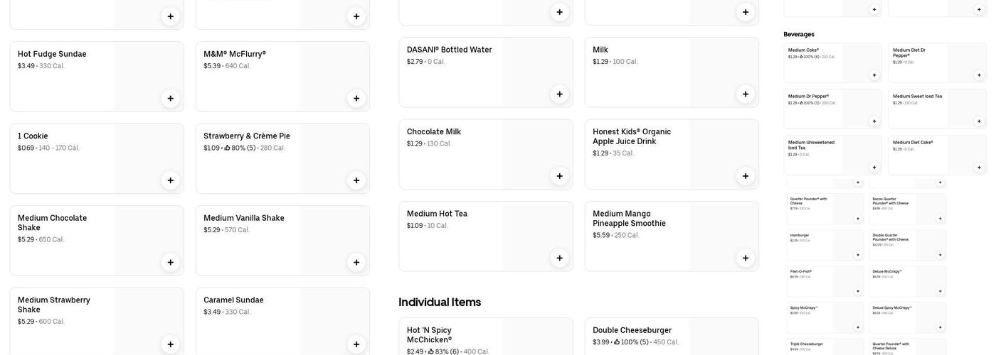 McDonald's Menu