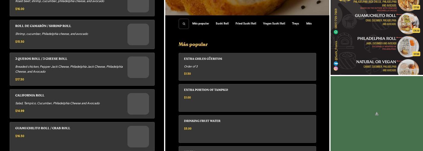Sushi Franco Menu