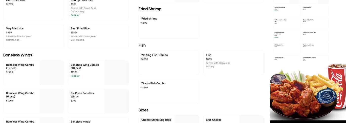 kanda Kitchen Wings & Philly Menu