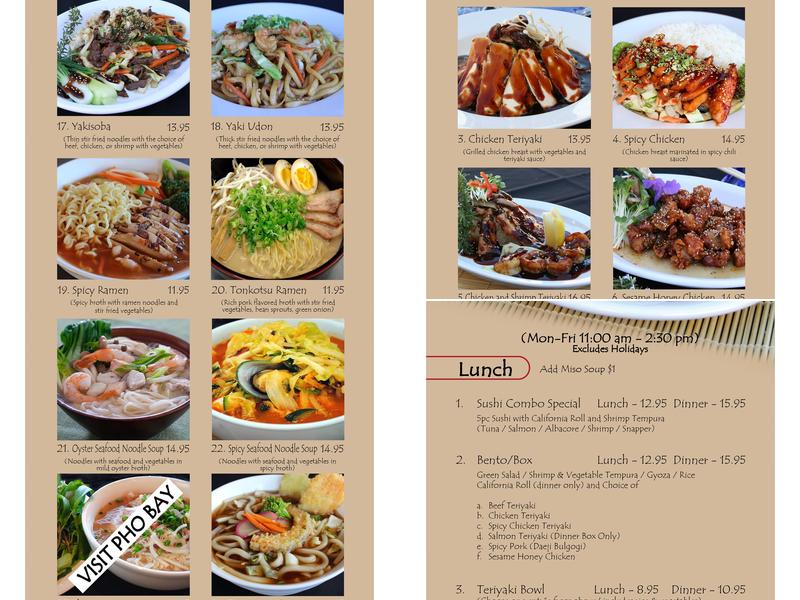 K Sushi Bar and Grill Temecula Menu