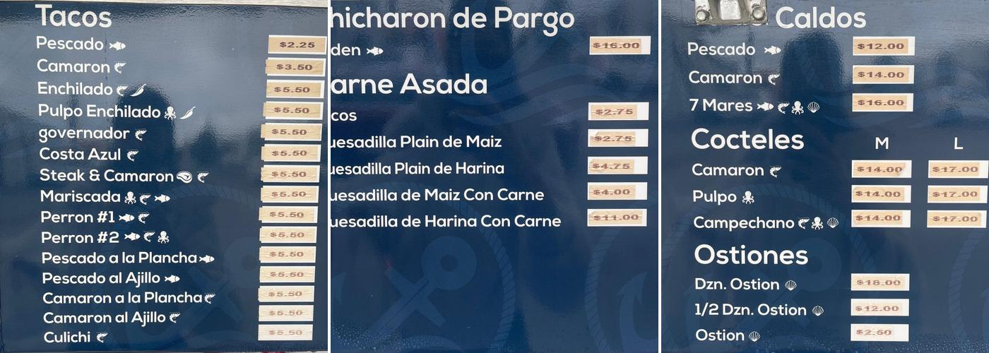 SeaTaco Menu