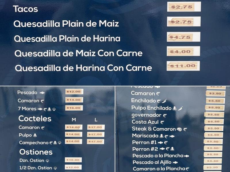 SeaTaco Menu