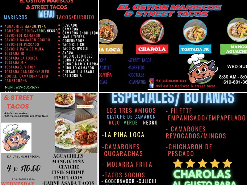 El Ostion Mariscos Menu