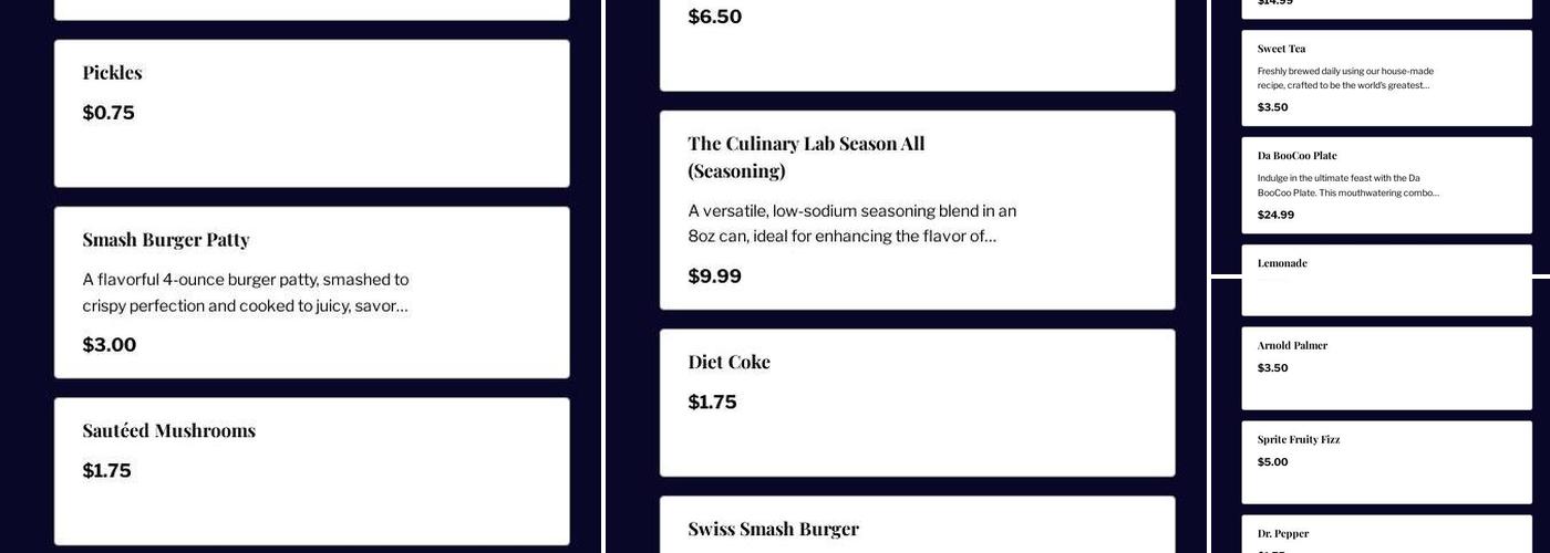 THE CULINARY LAB Menu