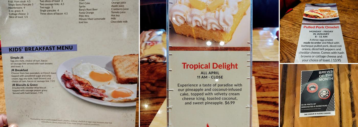 Red Tail Bar and Grill Menu