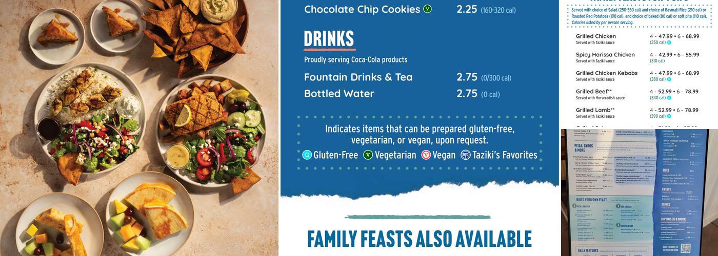 Taziki's Menu