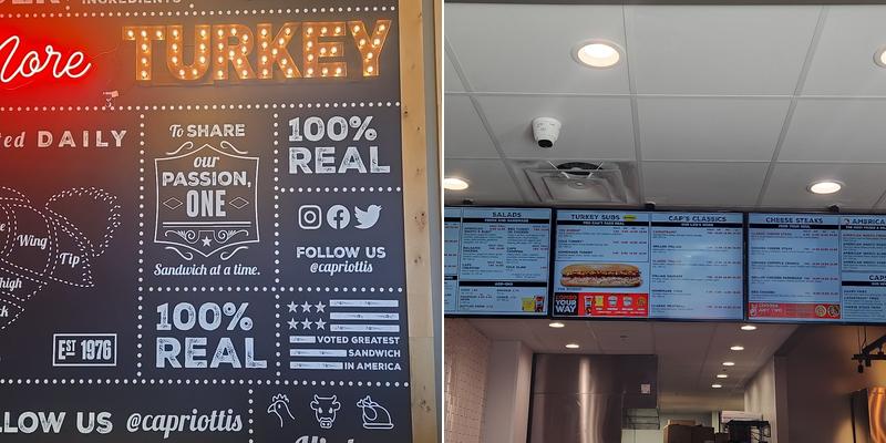 Capriotti's Sandwich Shop Menu