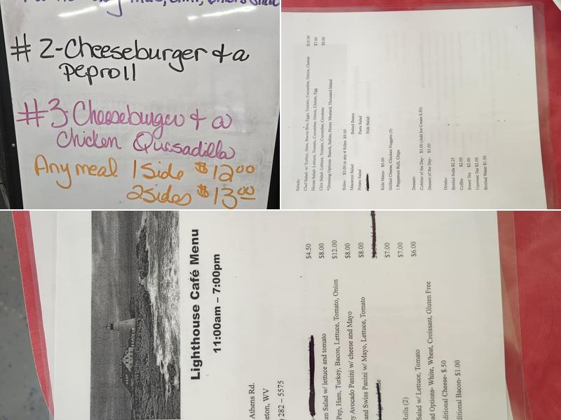 Lighthouse Cafe Menu