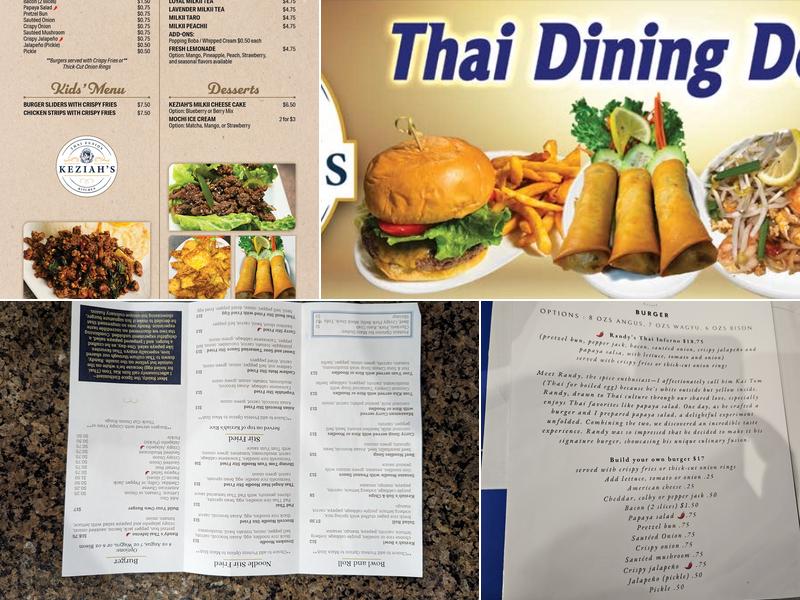 Keziah's Kitchen Menu