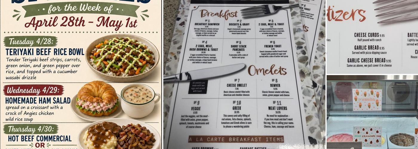 Angie's Menu