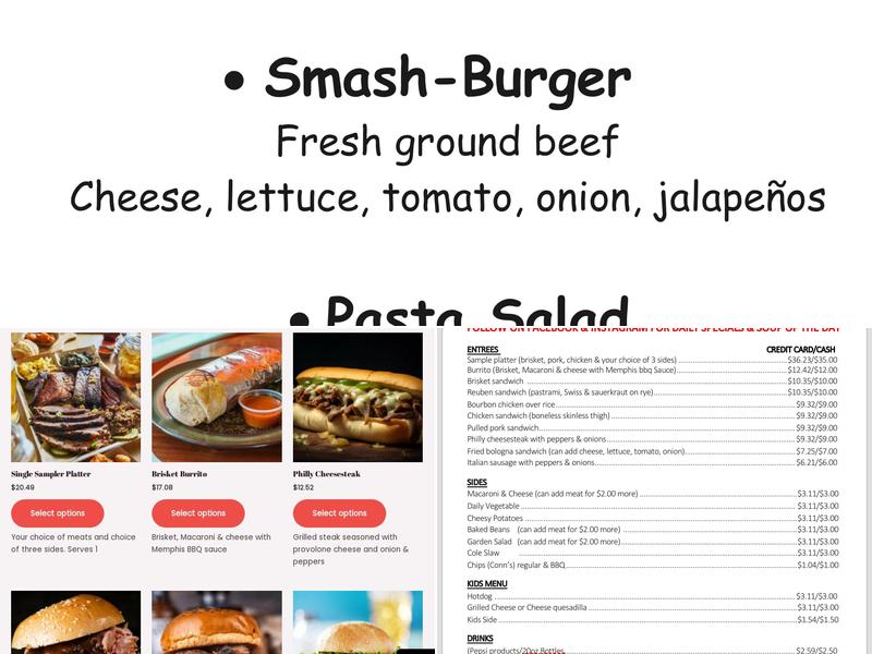 Da Que LLC Menu
