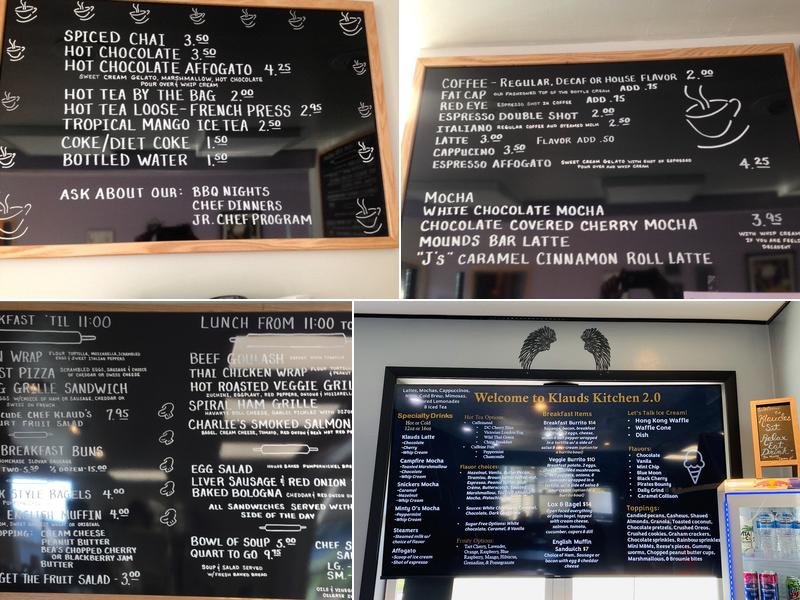 Klaud's Kitchen Menu