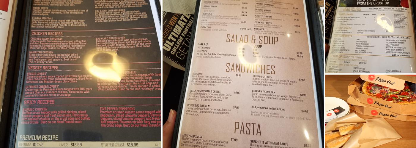 Pizza Hut Menu