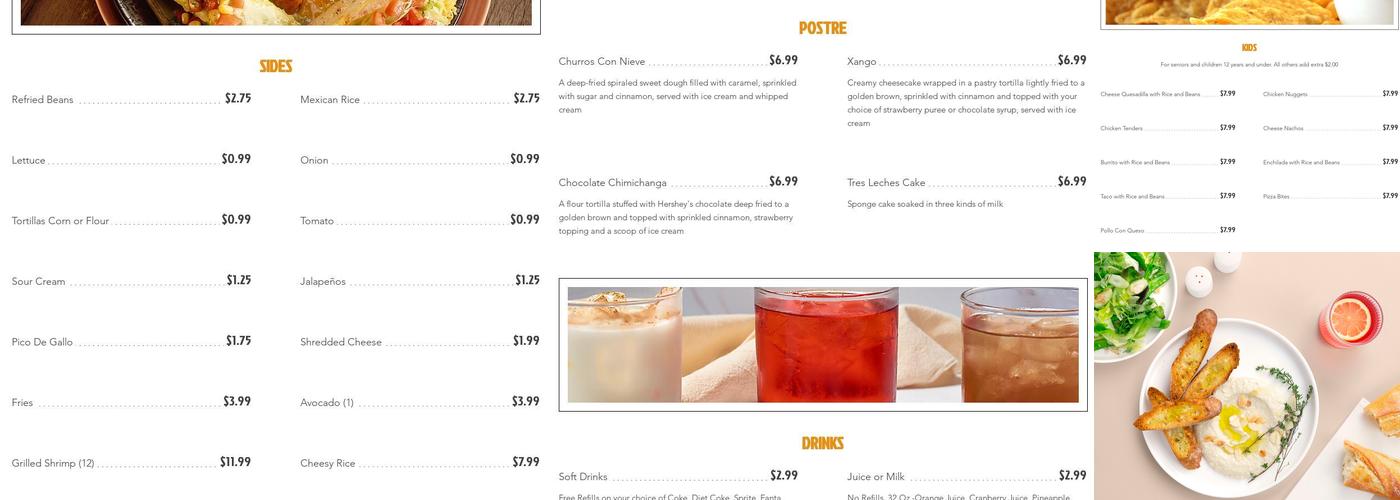 Kanti’s Bar and Grill Menu