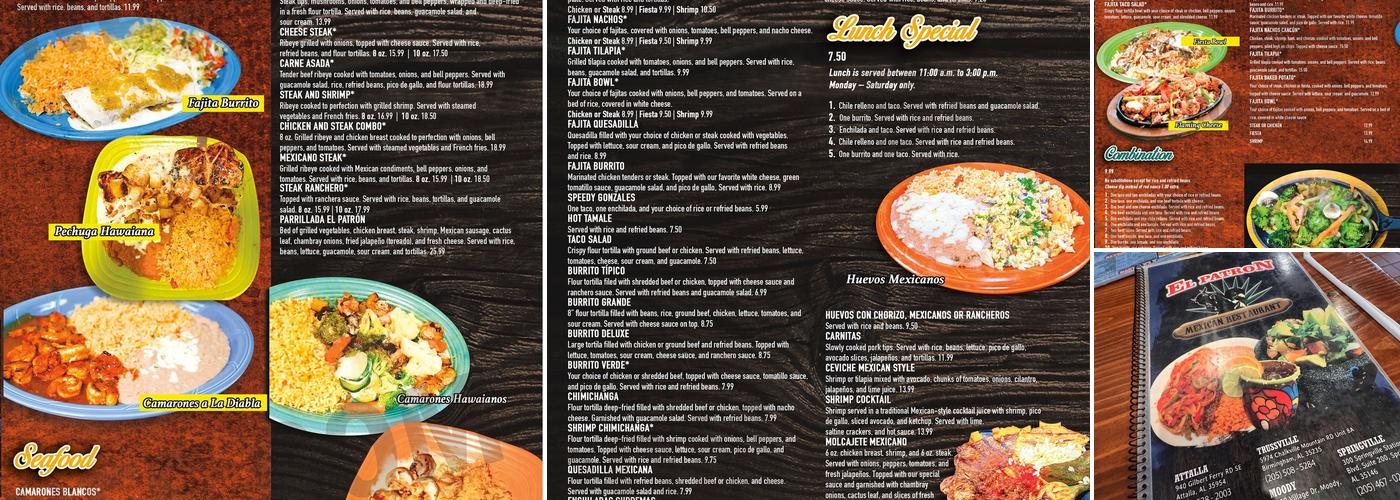El patrón Oneonta Menu