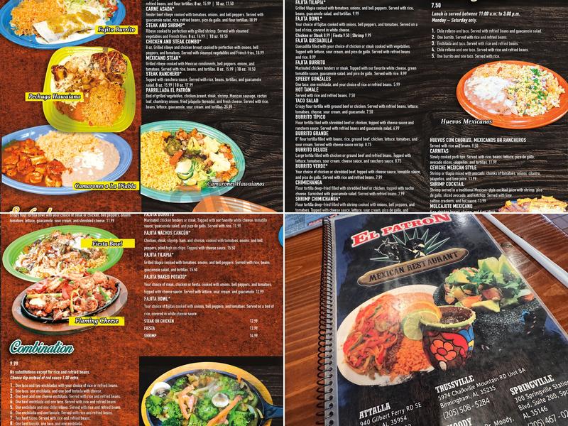 El patrón Oneonta Menu