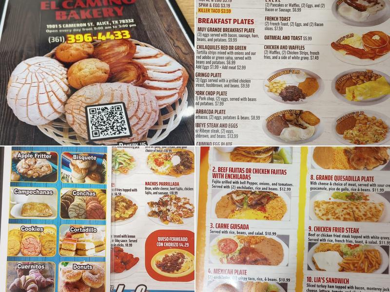 El Camino Bakery & Taqueria Menu