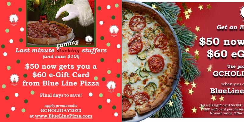 Blue Line Pizza Menu