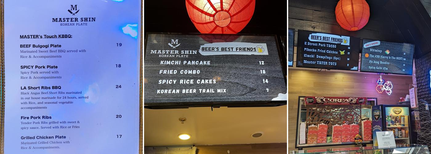 Master Shin Menu