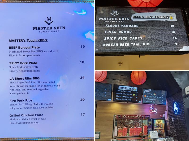 Master Shin Menu
