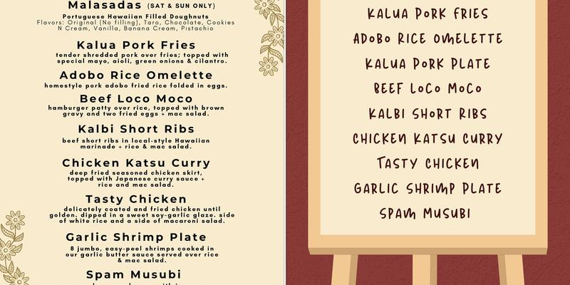 Agsalda Food Company Menu