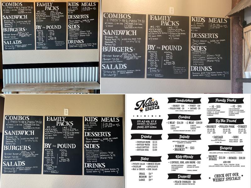 Nellie's BBQ Menu
