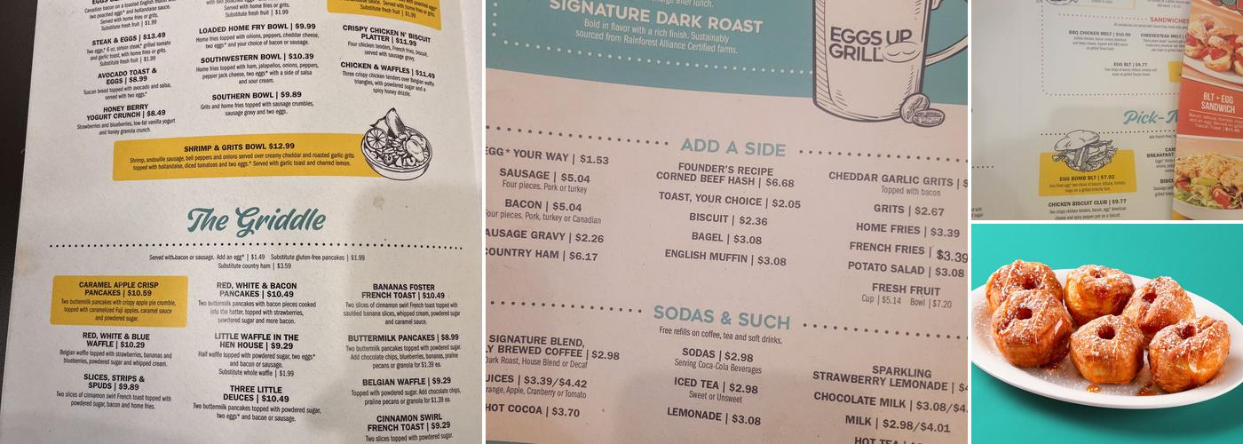 Eggs Up Grill Menu