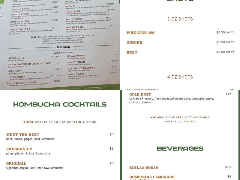 City Silo Table + Pantry Menu