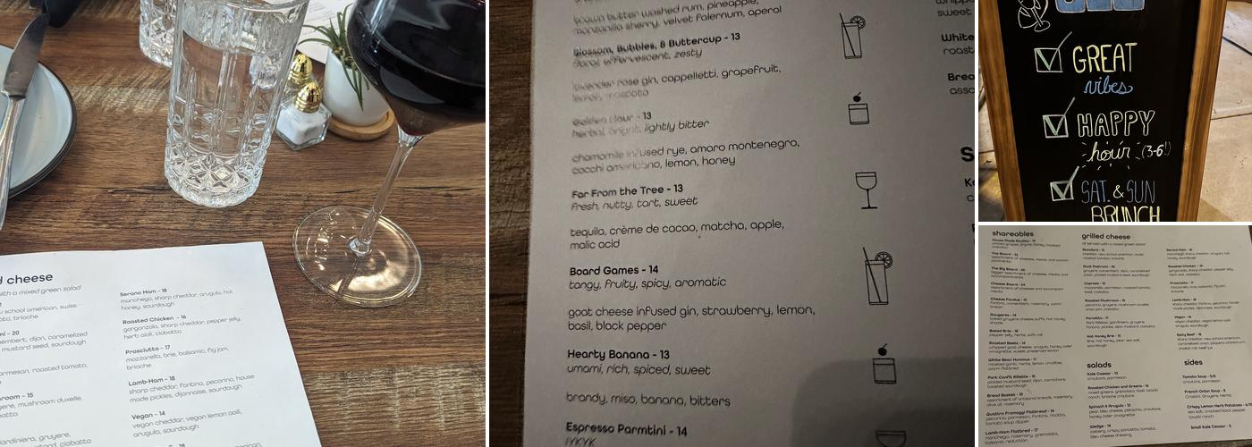 Bread Cheese Wine Menu