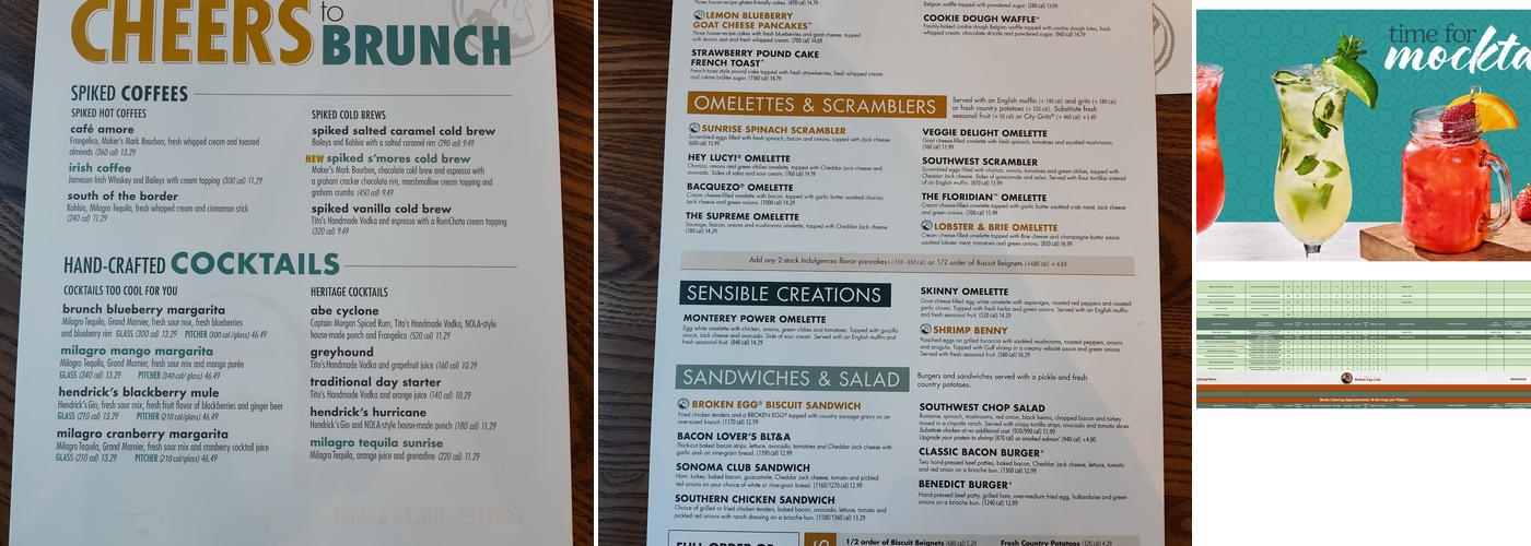 Another Broken Egg Cafe Menu