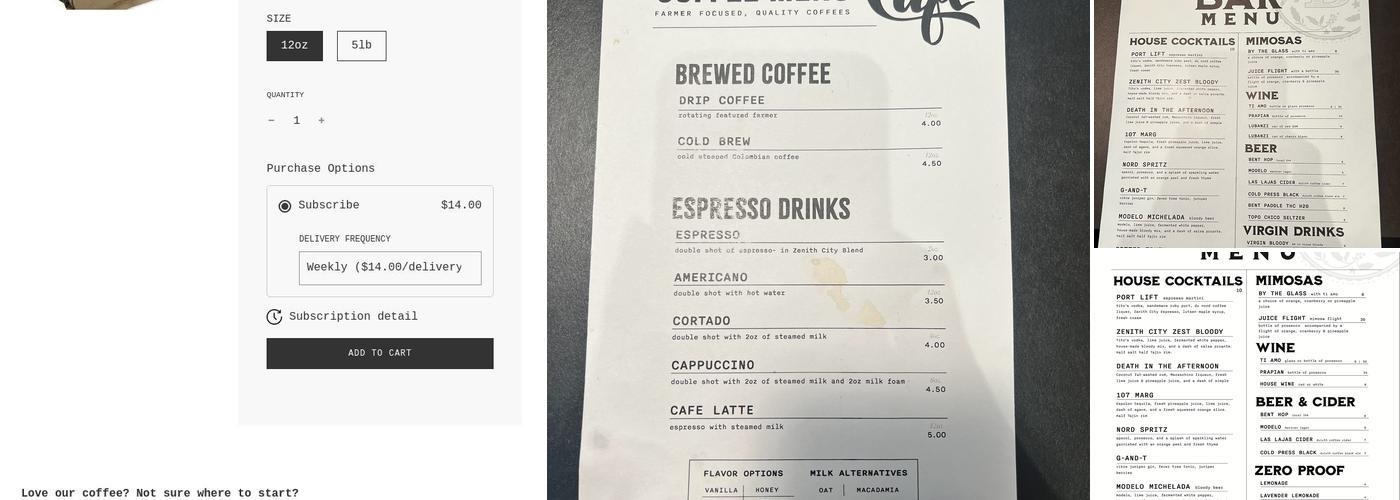 Kitchen & Bar at Duluth Coffee Company Menu